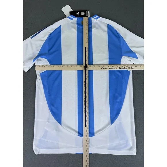 Argentina Adidas‎ Jersey Mens Large Blue White Home FIFA Champions Soccer Blank